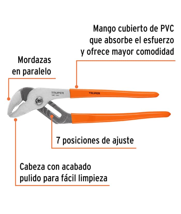 Pinza Pico De Loro 12 Truper PEX 12 Herramientas Pergamino