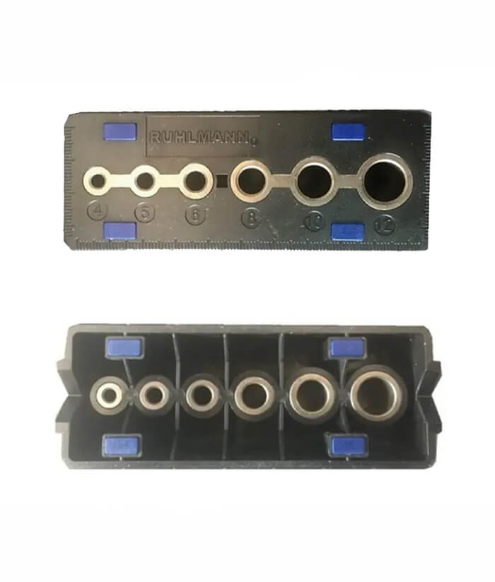 Plantilla Regla Guía Centrador Agujeros Esquinero 4 a 12mm Ruhlmann RU51305