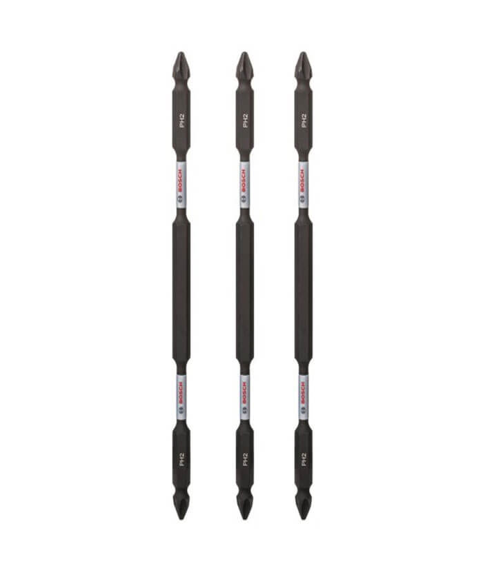Juego Set Kit 3 Puntas Dobles PH2 x 150mm De Impacto Bosch