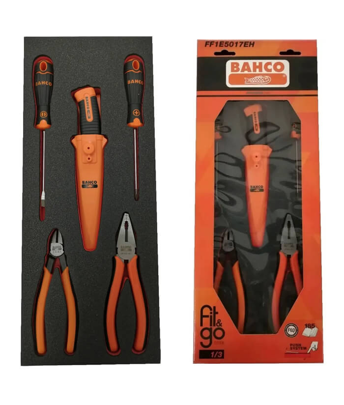 Juego Set Kit 5 Herramientas Bahco Pinza Alicate Destornilladores Cuchillo