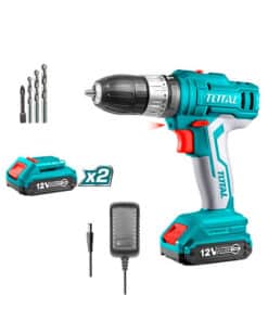 Taladro Atornillador c/ percutor Inalámbrico A Batería 12V 25Nm 10mm TIDLI1222 Total