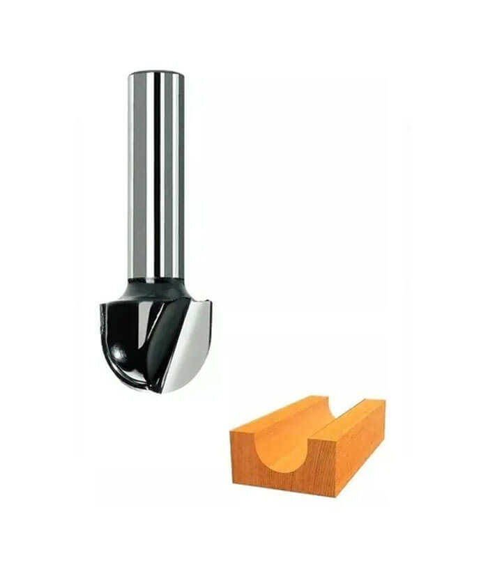 Fresa Para Madera P/ Fresadora Router Tupí Media Caña 1/2" Bosch 2608628418