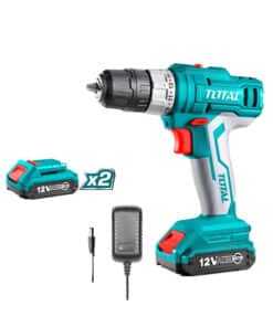 Combo Taladro Atornillador Inalámbrico A Batería 12V 10mm + 2 Baterías + Cargador Total TDLI1222