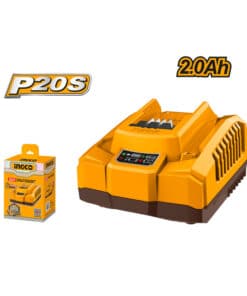 Cargador Batería Litio 20V Ingco FCLI2001-4 Compatible Con Total y Emtop P20S