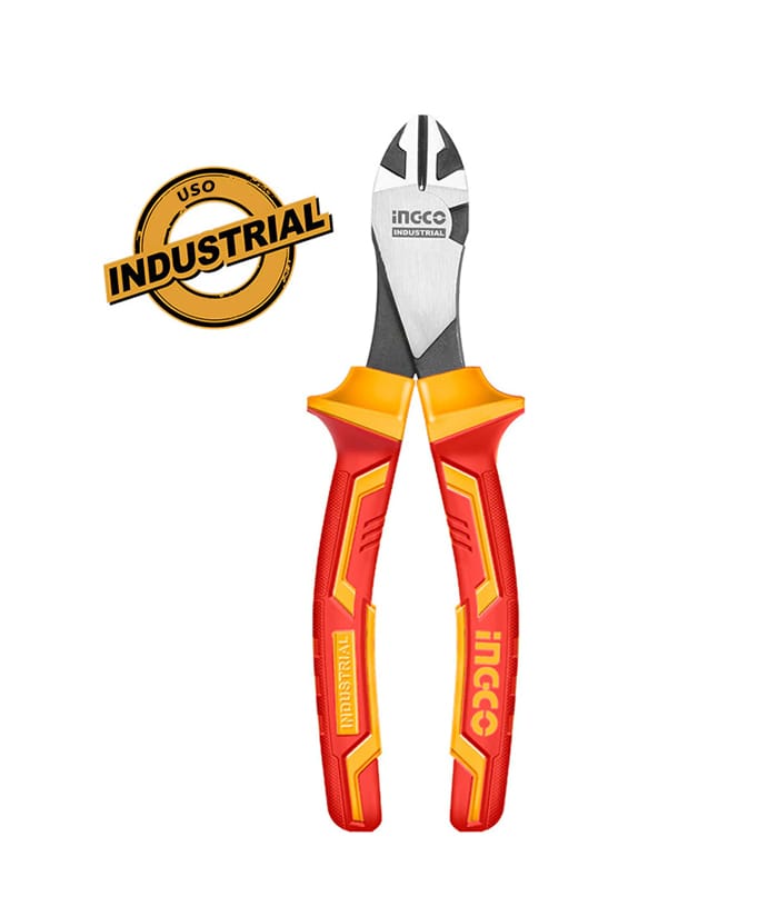 Alicate Corte Diagonal 7" 180mm Dieléctrico Aislado 1000V Ingco HIHDCP28188