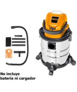 Aspiradora 20lts a Batería Inalámbrica 20V Ingco Naranja/Amarillo CVLI2005E P20S