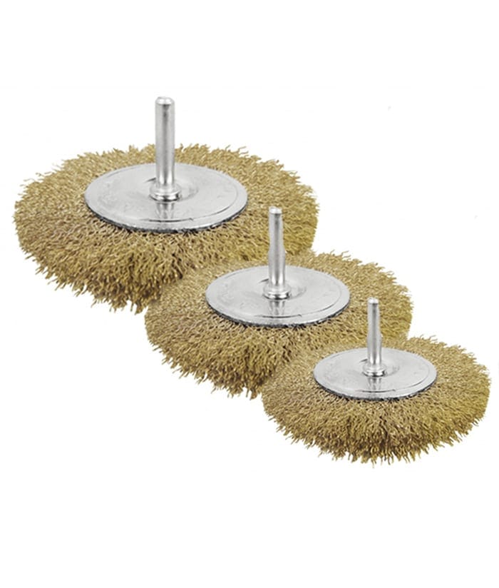 Cepillo Acero Plano Ondulado Con Eje Diámetro 50, 75, 100mm Ingco