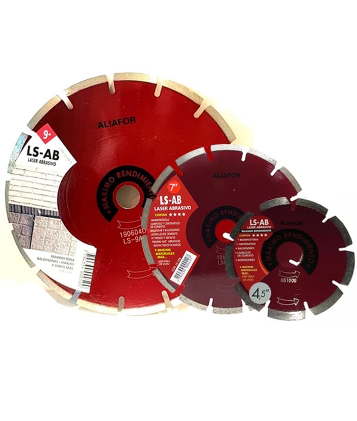 Disco Diamantado Láser Abrasivo 4.5" 7" 9" Para Pared Ladrillo Hormigón Concreto Aliafor