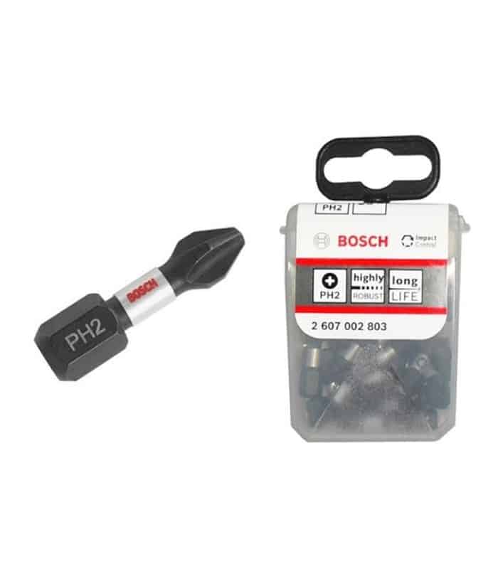 Juego Set Kit 25 Puntas de Impacto PH2 X 25mm Bosch