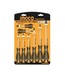 Juego Set Kit de Destornilladores x8 Ingco