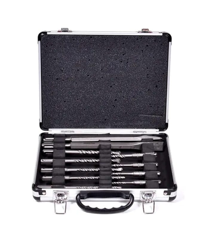Juego Set Kit Maletín Mechas Broca Cincel SDS-Plus Para Uso Intensivo x 12Pzs Hamilton WJ12P - Imagen 2