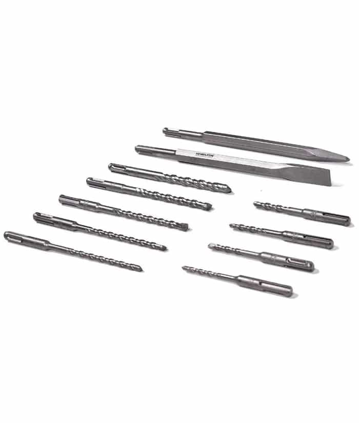 Juego Set Kit Maletín Mechas Broca Cincel SDS-Plus Para Uso Intensivo x 12Pzs Hamilton WJ12P - Imagen 5