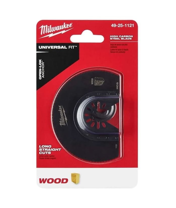 Hoja de Corte Accesorio Para Sierra Oscilatoria Oscilante Multifunción Multiuso Multimaterial Multiherramienta 180º Madera Milwaukee 49-25-1121 - Imagen 2