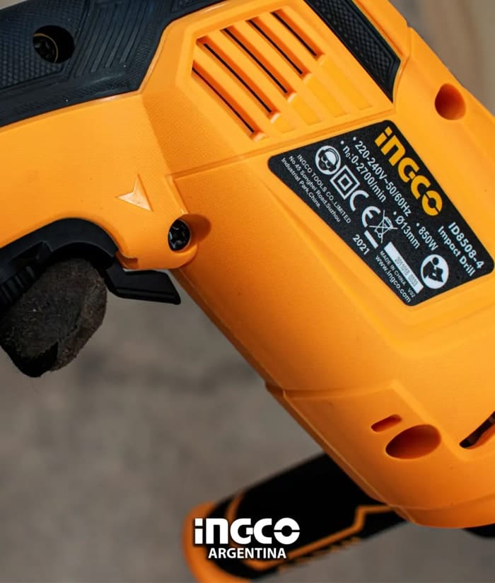 Juego Set Kit Industrial 100 Herramientas + Taladro 850W Ingco Naranja/Amarillo HKTHP11022-4 - Imagen 4