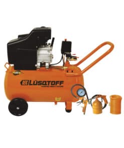 Compresor de Aire Eléctrico 2.5HP 50lts + KIT Lusqtoff Naranja/Negro LC-2550BK