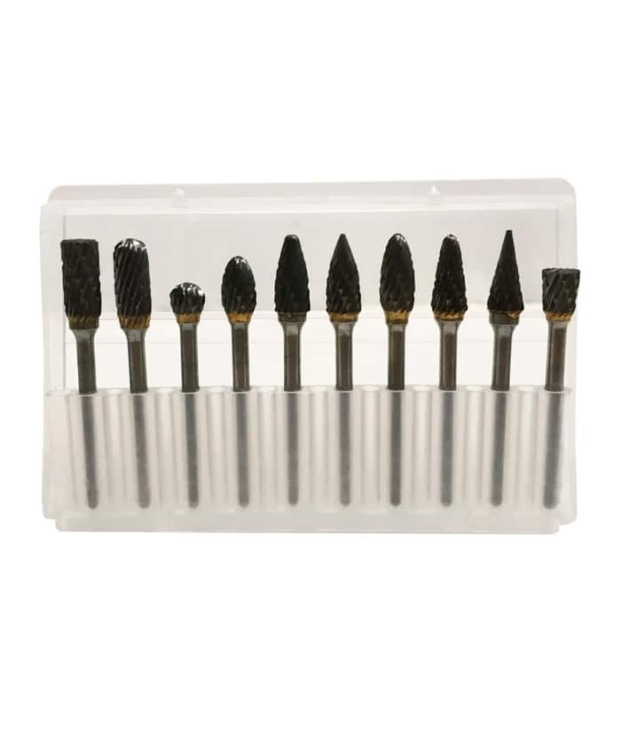 Juego Set Kit Limas Rotativas P/ Metal Para Minitorno x10 piezas Guiller RB-10 - Imagen 7