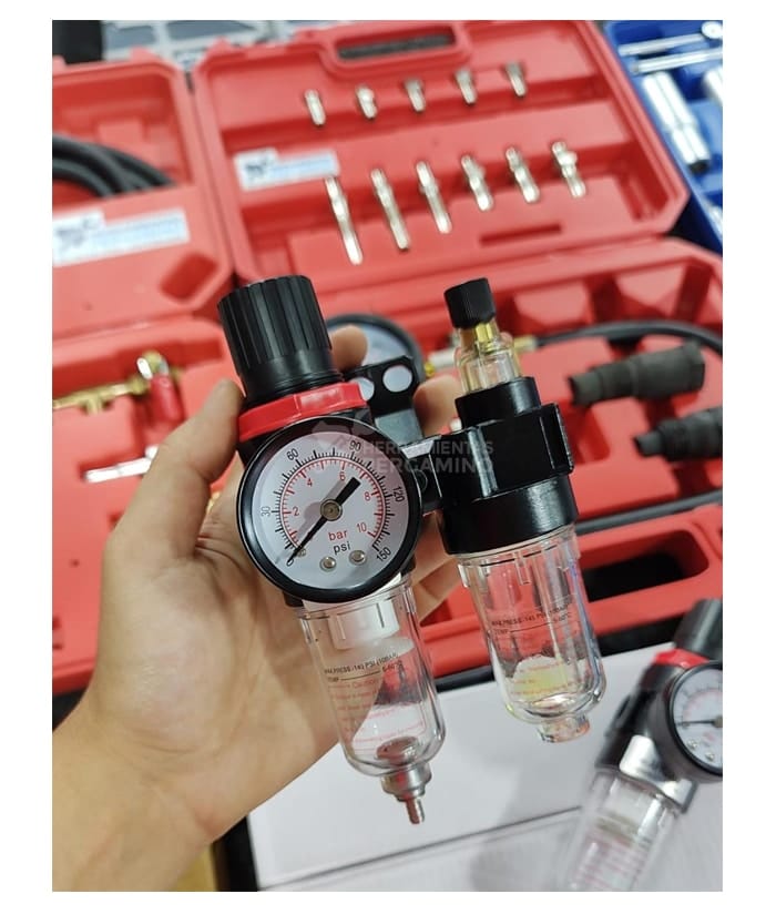 Filtro Regulador de Aire Lubricador Aceite Trampa Agua de Línea Aire 1/4" Guiller AFC2000 - Imagen 2