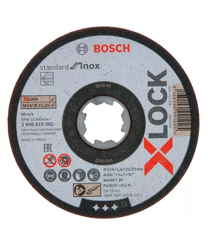 Disco de Corte Amoladora 115x1.6 X-Lock Bosch