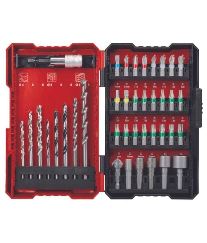 Taladro Atornillador a Batería Inalámbrico 18V 60Nm TP-CD 18/60 Li-i BI +39 + 2 Baterías 2.0Ah + Cargador Rápido + Set Puntas y Brocas 39pzs + Maletín Einhell - Imagen 5