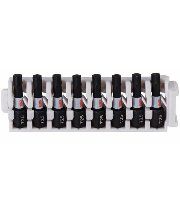 Juego Set Kit 8 Puntas de Impacto T25 x 25mm Bosch