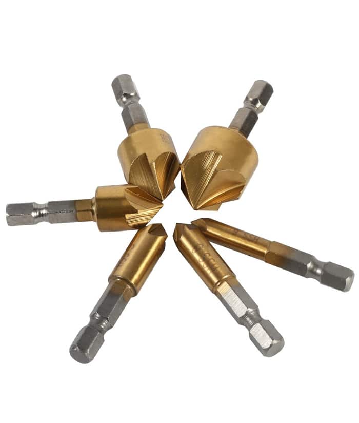 Juego Set Kit Mechas Avellanadoras HSS Para Madera Plástico x 6Pzs Guiller MD-335 - Imagen 3