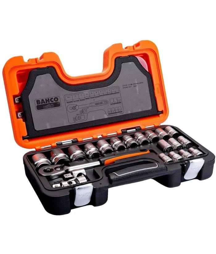 Juego Set Kit Caja de Tubos Bocallaves Enc. 1/2" x 24Pzs Bahco - Imagen 2