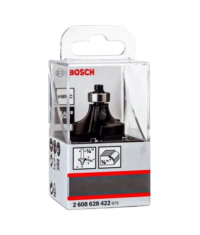 Fresa Para Madera P/ Fresadora Router Tupí Redondeadora 3/8" Bosch 2608628422 - Imagen 2