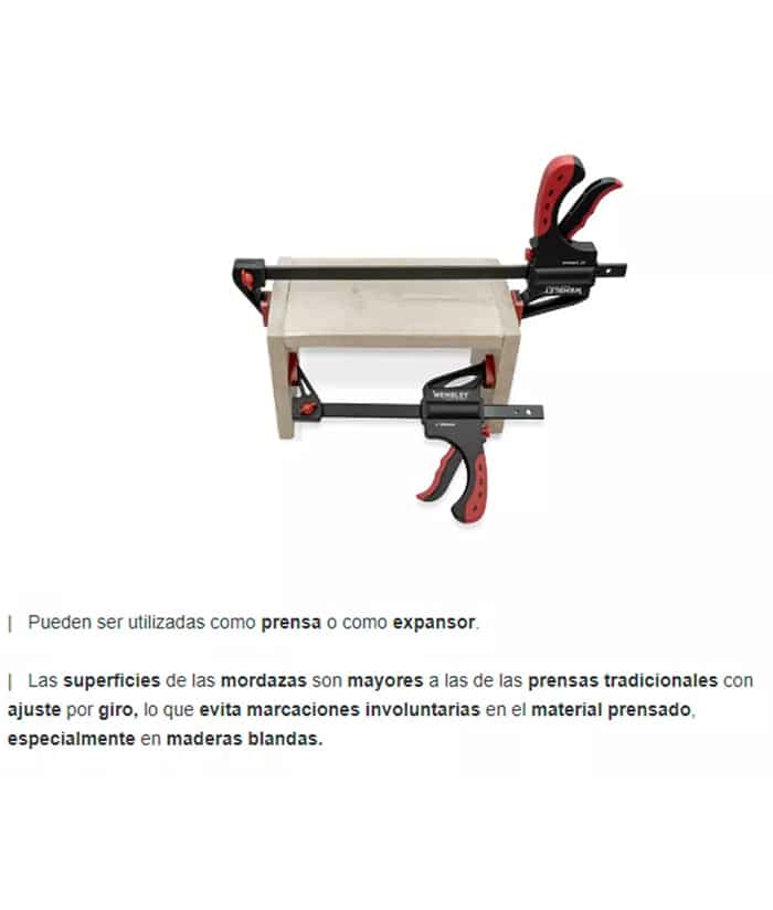 Prensa Rápida Tipo F Autoajustable 24" 610mm Wembley 7736 - Imagen 3