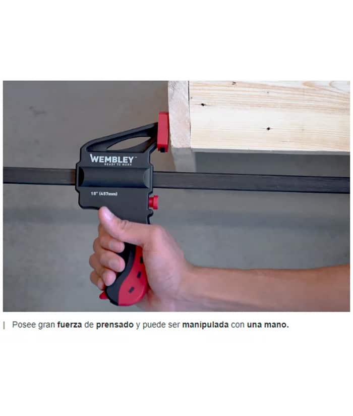 Prensa Rápida Tipo F Autoajustable 24" 610mm Wembley 7736 - Imagen 4