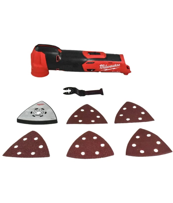 Sierra Oscilatoria Oscilante Multifunción Multiuso Multimaterial Multiherramienta Inalámbrica a Batería 12V M12 Milwaukee Rojo/Negro 2526-20 - Imagen 2