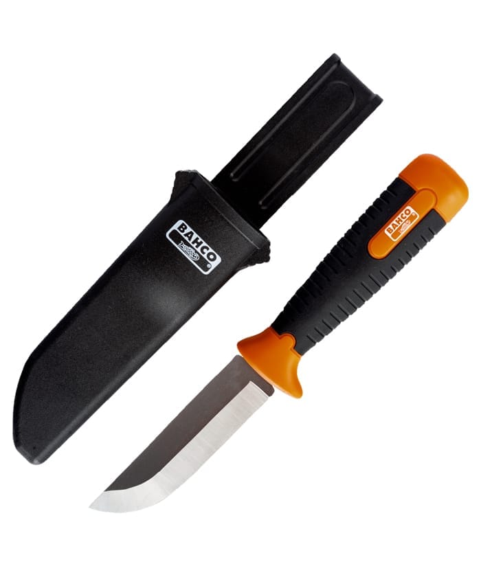Cuchillo Hoja Curva Funda Plástica Bahco 2449