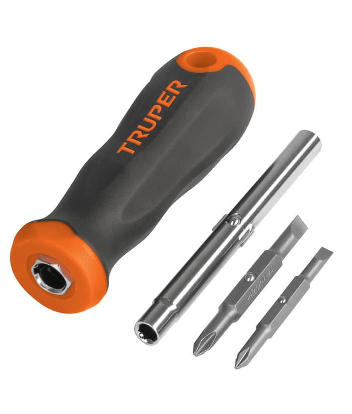 Destornillador 4 en 1 Truper Confort Grip DT-4