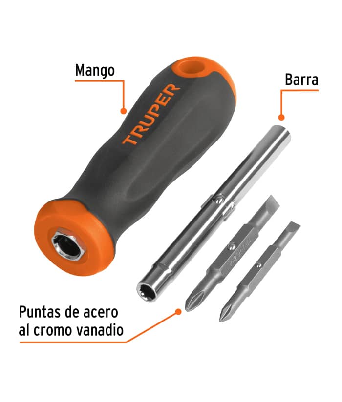 Destornillador 4 en 1 Truper Confort Grip DT-4 - Imagen 2
