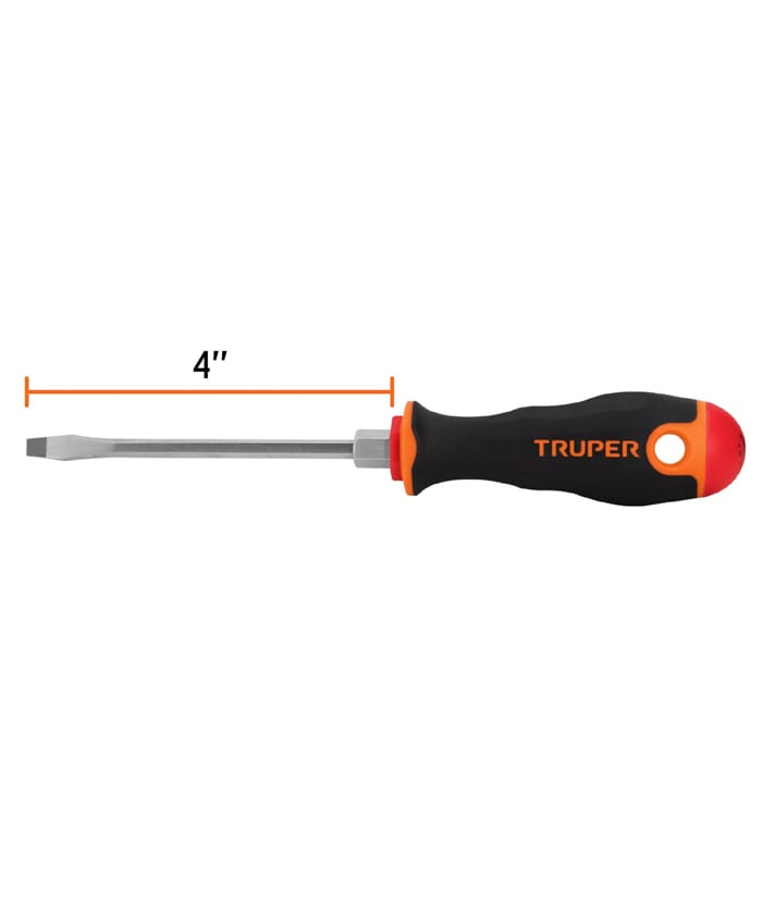 Destornillador Plano 3/16" x 4" Truper DR-3/16X4B - Imagen 4