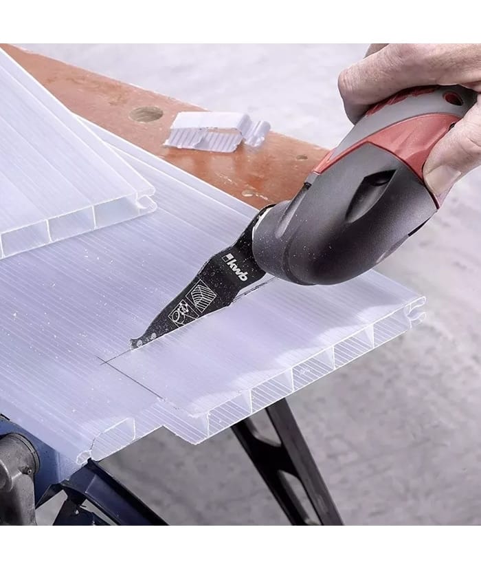 Hoja de Corte Accesorio Para Sierra Oscilatoria Oscilante Multifunción Multiuso Multimaterial Multiherramienta 22mm Para Madera Plástico Fibra de Vidrio KWB 709152 - Imagen 3