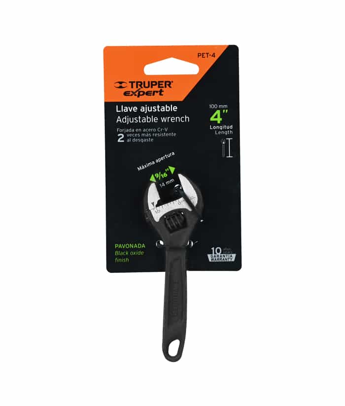 Llave Ajustable Francesa 4" Truper PET-4