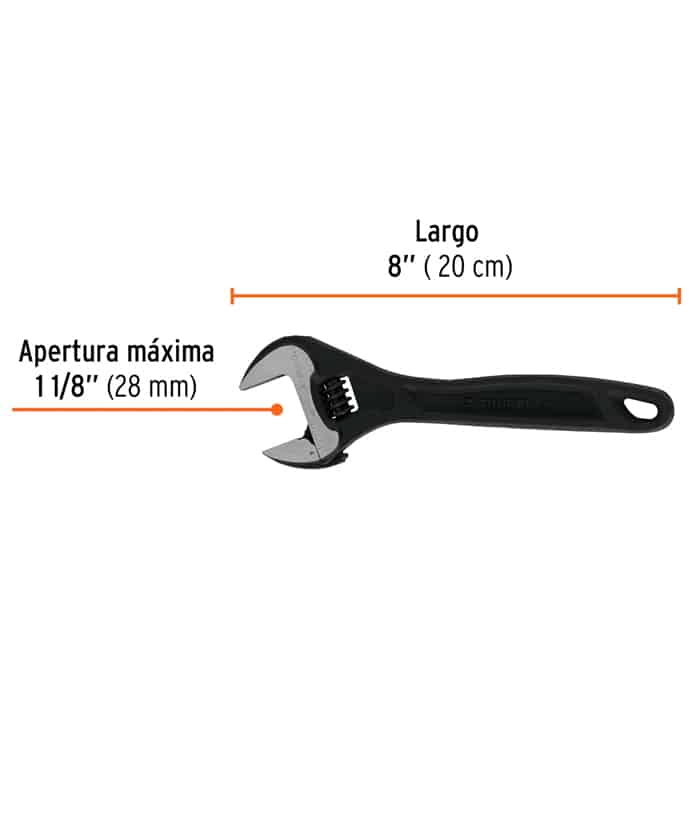 Llave Ajustable Francesa 8" Truper PET-8 - Imagen 4