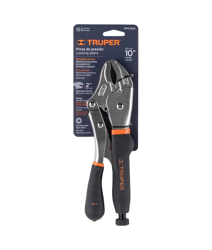 Pinza Presión Curva Perro 10" 250mm Truper PPT-10CX