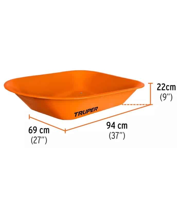 Carretilla de Chapa Reforzada Rueda Neumática 580kg Truper CAT-45SO - Imagen 2
