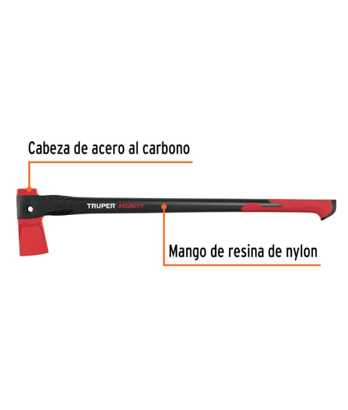 Hacha Cabo de Fibra 1,8kg Truper HVE-4 - Imagen 2