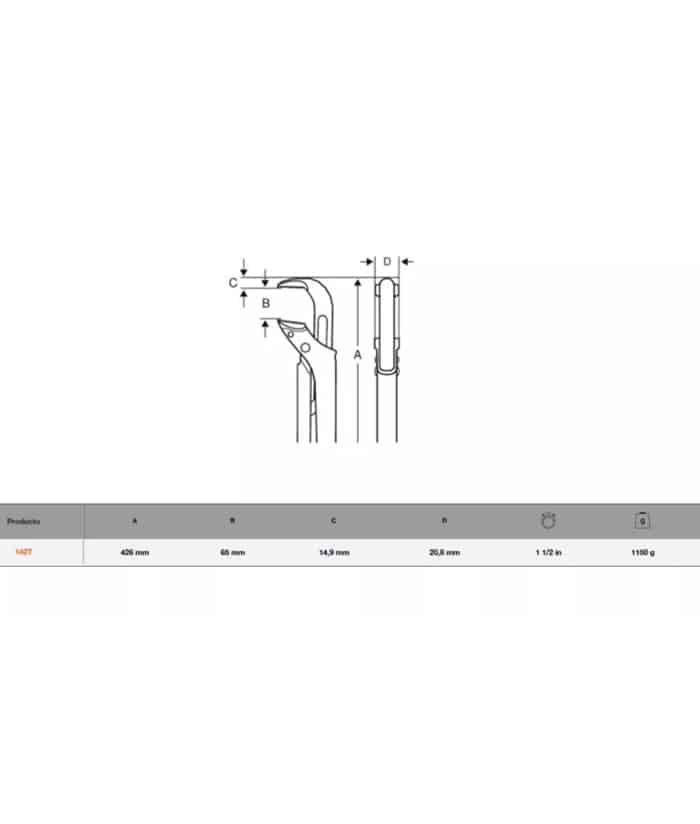 Llave Para Caño Universal 426mm Bahco Herramientas Pergamino