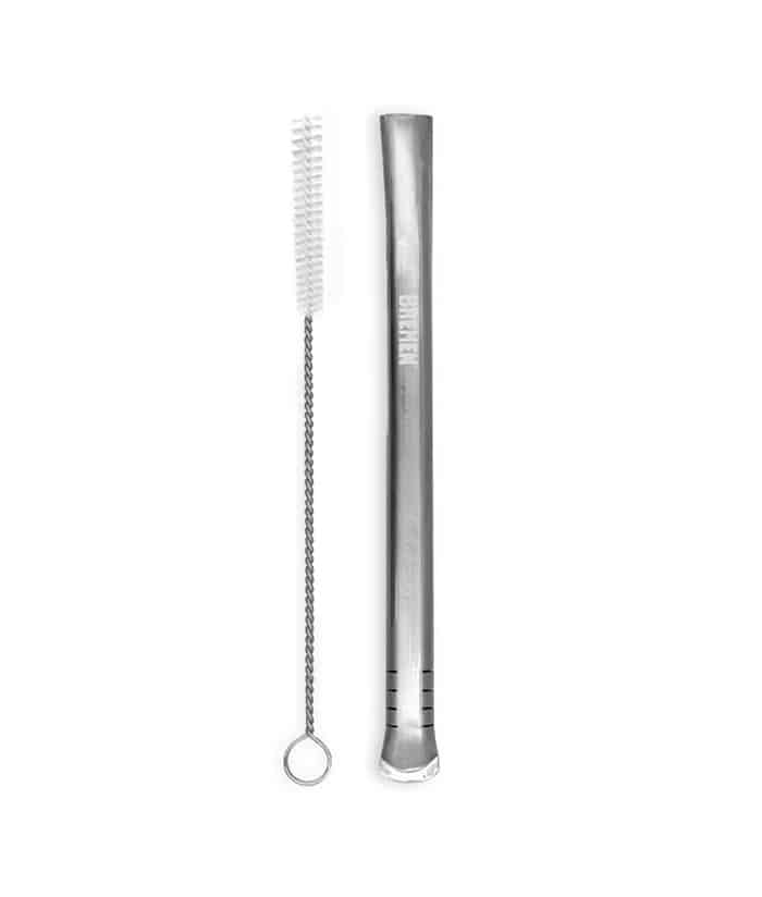 Combo Matero Termo 1.2lts Acero Inoxidable + Yerbera Pico Vertedor + Mate Acero Inoxidable + Bombilla Con Cepillo Limpiador Bremen - Imagen 5