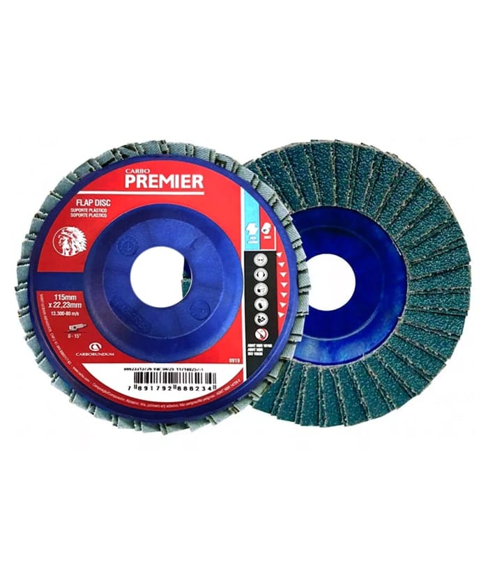 Disco Flap Doble Lija Zirconio Para Metal Plano 115mm Grano #40 Carborundum - Imagen 2