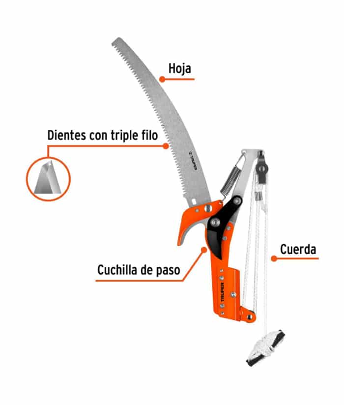 Serrucho de Altura Con Polea Largo 14" Truper TR-82 - Imagen 2