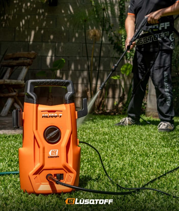 Hidrolavadora de Alta Presión Eléctrica 1200W 70Bar Lüsqtoff Naranja/NegroHL100-7 - Imagen 4