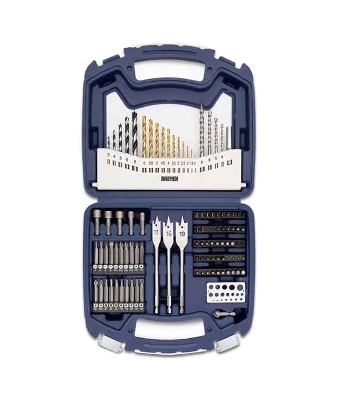 Juego Set Kit Mechas y Puntas Para Madera Metal Hormigón x 101 Pzs Bremen 7727