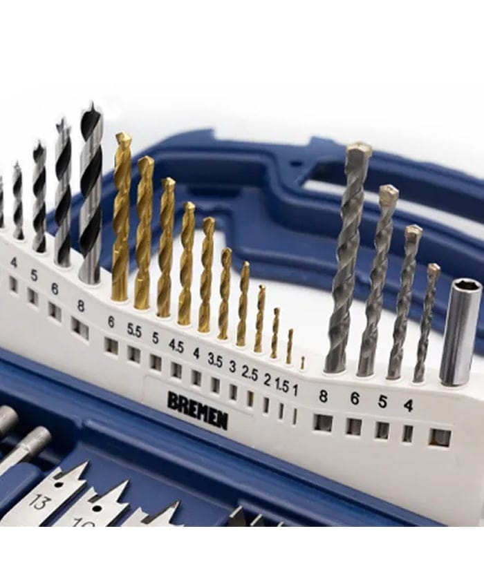 Juego Set Kit Mechas y Puntas Para Madera Metal Hormigón x 101 Pzs Bremen 7727 - Imagen 3