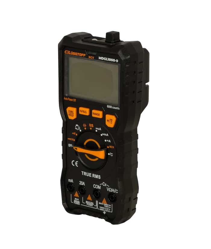 Tester Multímetro Capacímetro Temperatura Digital 1000V Lusqtoff Black Series Naranja/Negro MDGL1000-9