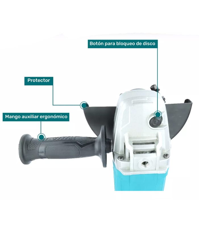 Amoladora Angular Eléctrica 2000W 180mm 7" TG12018026-4 Total - Imagen 2