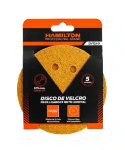 Disco Lija con Velcro 125mm Grano 40 x 5 UNID. Hamilton